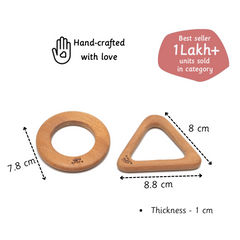 Wooden Teethers - Circle and Triangle