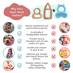 Wooden Teethers - Pacifier and Milk bottle