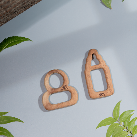 Wooden Teethers - Pacifier and Milk bottle