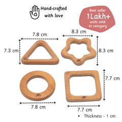 Wooden Teether - Shapes