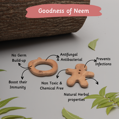Wooden Teethers - Apple and Gingerbread Man