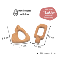 Wooden Teethers - Cheese and ice-cream stick