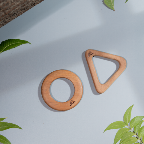 Wooden Teethers - Circle and Triangle