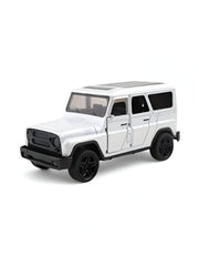 White - YA3 Hunter – Metal Die-Cast Jeep Pull-Back Car for Kids & Collectors | Russian Military-Style Off-Road Model Vehicle Scale 1:36 LMI15191.