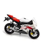 Yamaha Mini Diecast Bike Metal Model Motorcycle - White (MD-17)