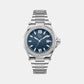 Dress Men Quartz Blue Dial Analog Stainless Steel Watch Z67001G7