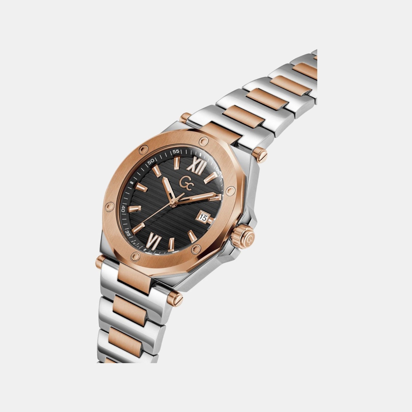 Dress Men Quartz Black Dial Analog Stainless Steel Watch Z67002G2