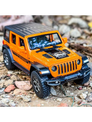 Wrangler Jeep Diecast Model Car – Scale 1:32 - Alloy Pull Back Toy with Lights & Sound | Off-Road Vehicle Collectible Gift for Kids - TV4896