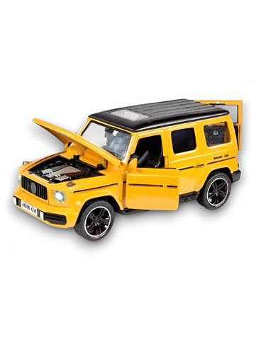 YELLOW - Mercedes-Benz Big G Alloy Model Car – Premium Rebound G-Wagon Toy Collectible Scale 1:32- MS13616