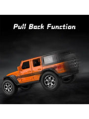 Wrangler Jeep Diecast Model Car – Scale 1:32 - Alloy Pull Back Toy with Lights & Sound | Off-Road Vehicle Collectible Gift for Kids - TV4896