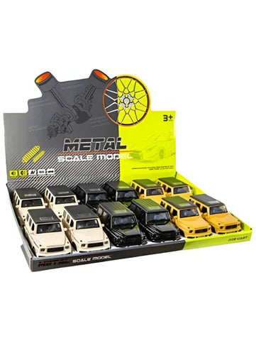 YELLOW - Mercedes-Benz Big G Alloy Model Car – Premium Rebound G-Wagon Toy Collectible Scale 1:32- MS13616
