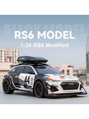 White - Audi RS6 DTM Metal Model Diecast Car Scale 1:24 -(S)
