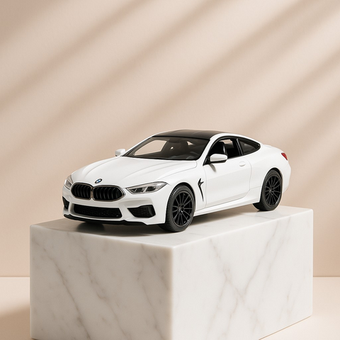 White - BMW M8 Diecast Car – Fun, Durable & Realistic Metal Toy Vehicle for Boys and Girls – Premium Miniature Car Model Scale 1:32 TZ-OS1564.