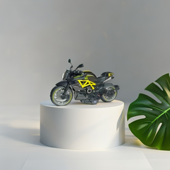 Yellow - Mini Motorcycle Metal Diecast Bike Scale 1:12.
