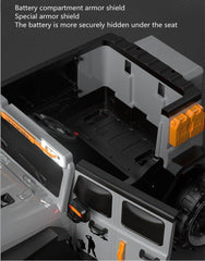 PATOYS | 12V 4 Wheel Drive 2 Seater Electric Battery Operated Ride on Jeep Truck for Kids Up to 8 Years KP906 (Colour May Vary)