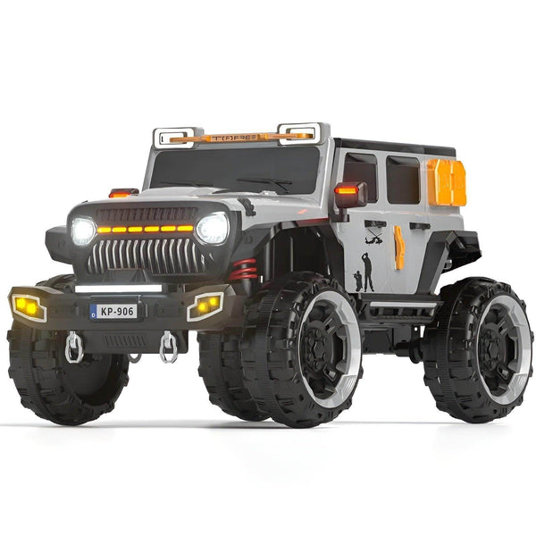 PATOYS | 12V 4 Wheel Drive 2 Seater Electric Battery Operated Ride on Jeep Truck for Kids Up to 8 Years KP906 (Colour May Vary)