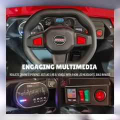 PATOYS | 12V Kids 4X4 Battery Operated Ride On Mercedes-617 Jeep with Windshield Light, Music & Remote Control