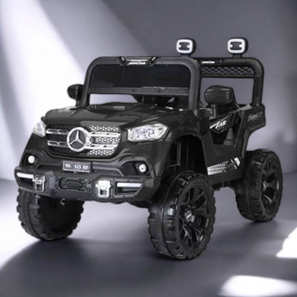 PATOYS | 12V Kids 4X4 Battery Operated Ride On Mercedes-617 Jeep with Windshield Light, Music & Remote Control