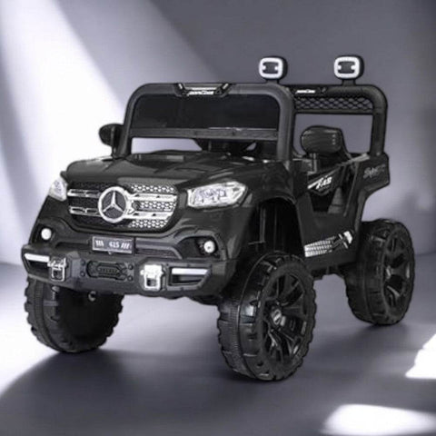 PATOYS | 12V Kids 4X4 Battery Operated Ride On Mercedes-617 Jeep with Windshield Light, Music & Remote Control
