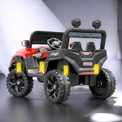 PATOYS | 12V Kids 4X4 Battery Operated Ride On Mercedes-617 Jeep with Windshield Light, Music & Remote Control