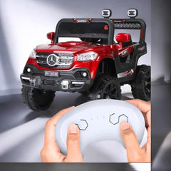 PATOYS | 12V Kids 4X4 Battery Operated Ride On Mercedes-617 Jeep with Windshield Light, Music & Remote Control