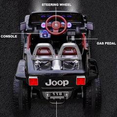 PATOYS | Hurricane Kids Jeep, Rechargeable Battery-Operated Ride on Jeep for Kids Big jeep