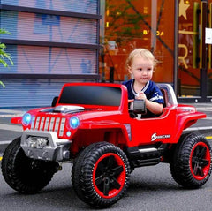 PATOYS | Hurricane Kids Jeep, Rechargeable Battery-Operated Ride on Jeep for Kids Big jeep