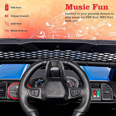 PATOYS | POBO Blue (1-8Yrs) Battery ride on kids car Jeep Battery Operated Ride On