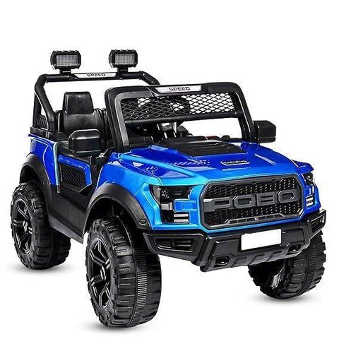 PATOYS | POBO Blue (1-8Yrs) Battery ride on kids car Jeep Battery Operated Ride On