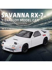 White - Mazda RX-7 Elite Metal Diecast Car - Scale 1:32 - TV5395