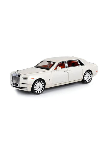 White - Rolls Royce Phantom – Diecast Alloy Vintage Car | Metal Pull-Back Toy & Collectible Gift - Scale 1:20 - TV4914