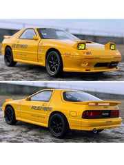 Yellow - Mazda RX-7 Elite Metal Diecast Car - Scale 1:32 - Alloy Edition