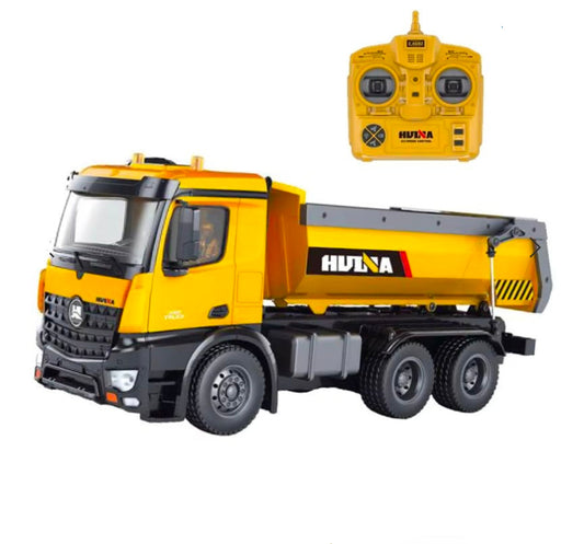 Huina 1573 1:14 Scale RC Dump Truck – Heavy-Duty 10-Channel Remote Control Construction Vehicle (2025 Model | India)
