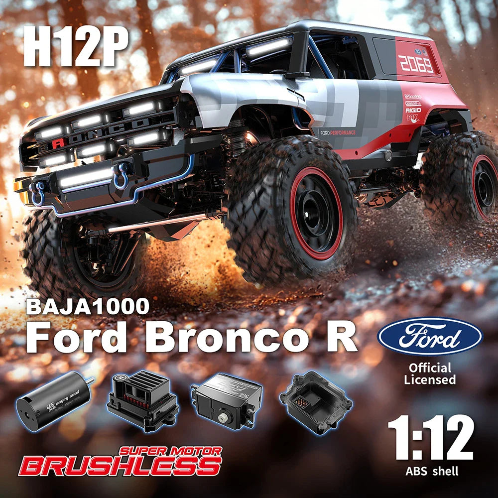 MJX Hyper Go H12P 1/12 RC Crawler – Licensed Ford Bronco Baja 1000 Edition