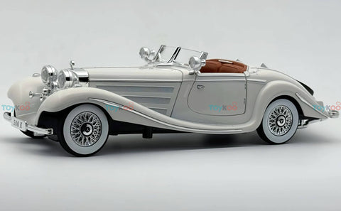 1936 Mercedes-Benz 500K 1:18 roadster  diecast scale model car - Big Size